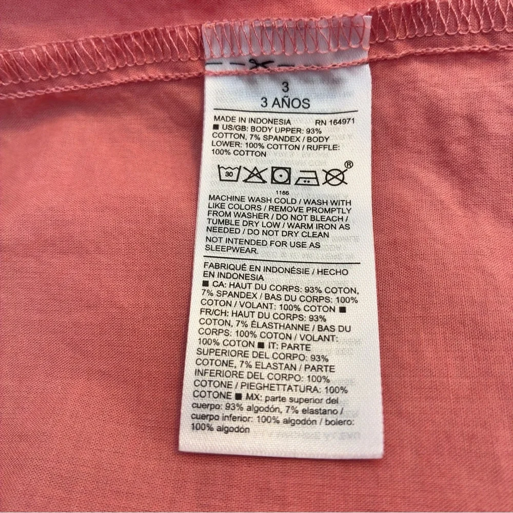 Janie and Jack Toddler Girl's Ribbed Ruffle Sleeve Dress Desert Pink Size 3T